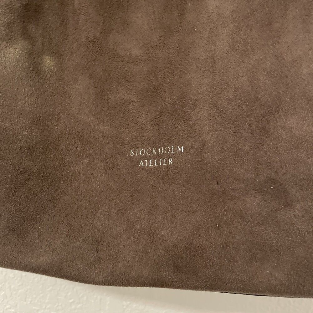 Stockholm Atelier H&M Slouchy Shopper Tote Bag Brown Clean Interior - Picture 3 of 16